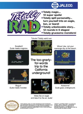 Totally Rad (USA) box cover back